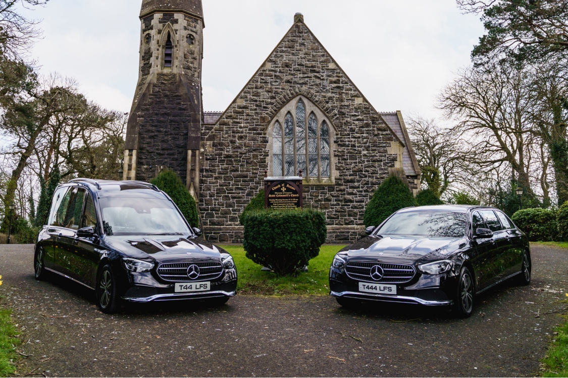 logans funeral service cars front facing
